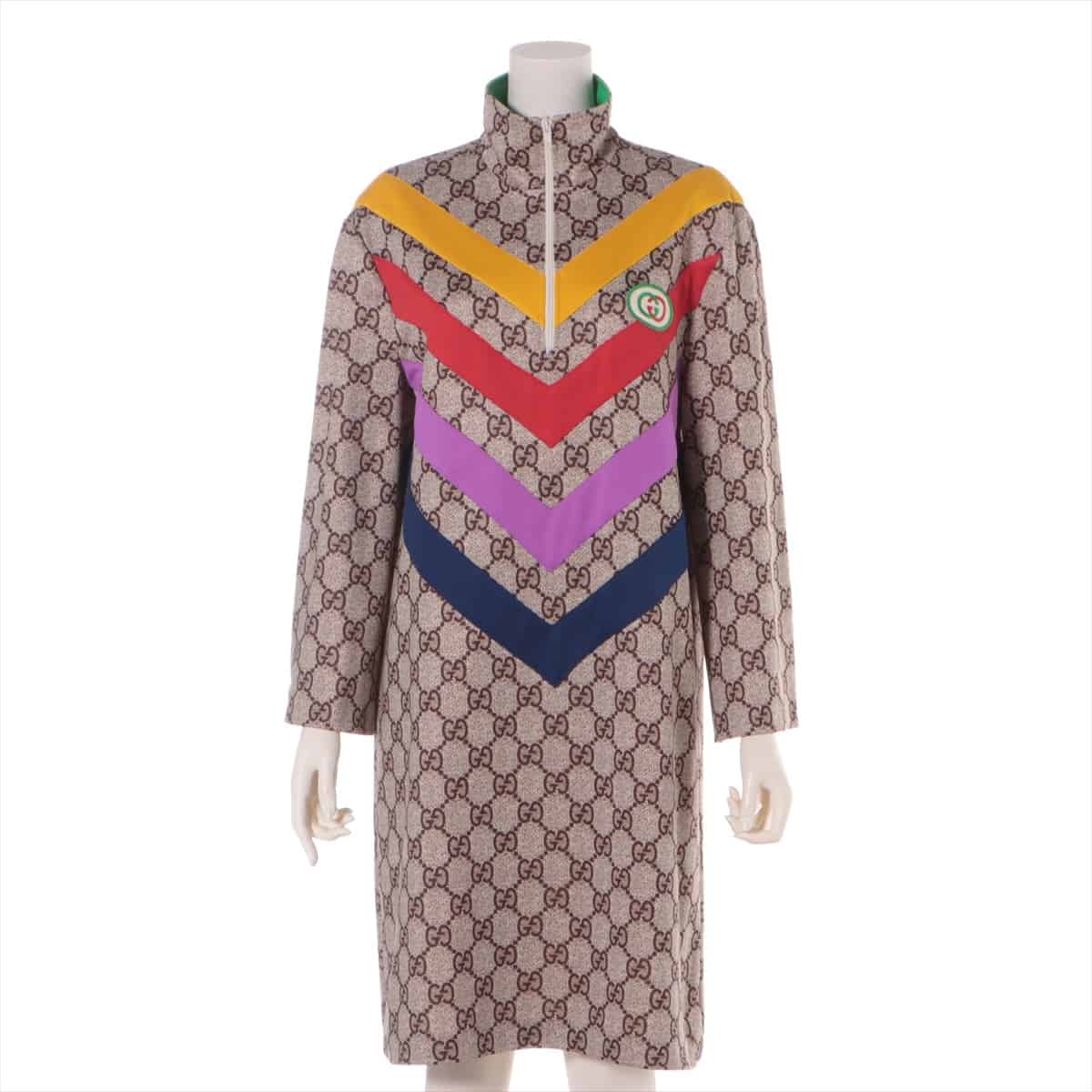 Gucci GG 19-year Cotton & Polyester Dress S Ladies' Brown  580583 rainbow print