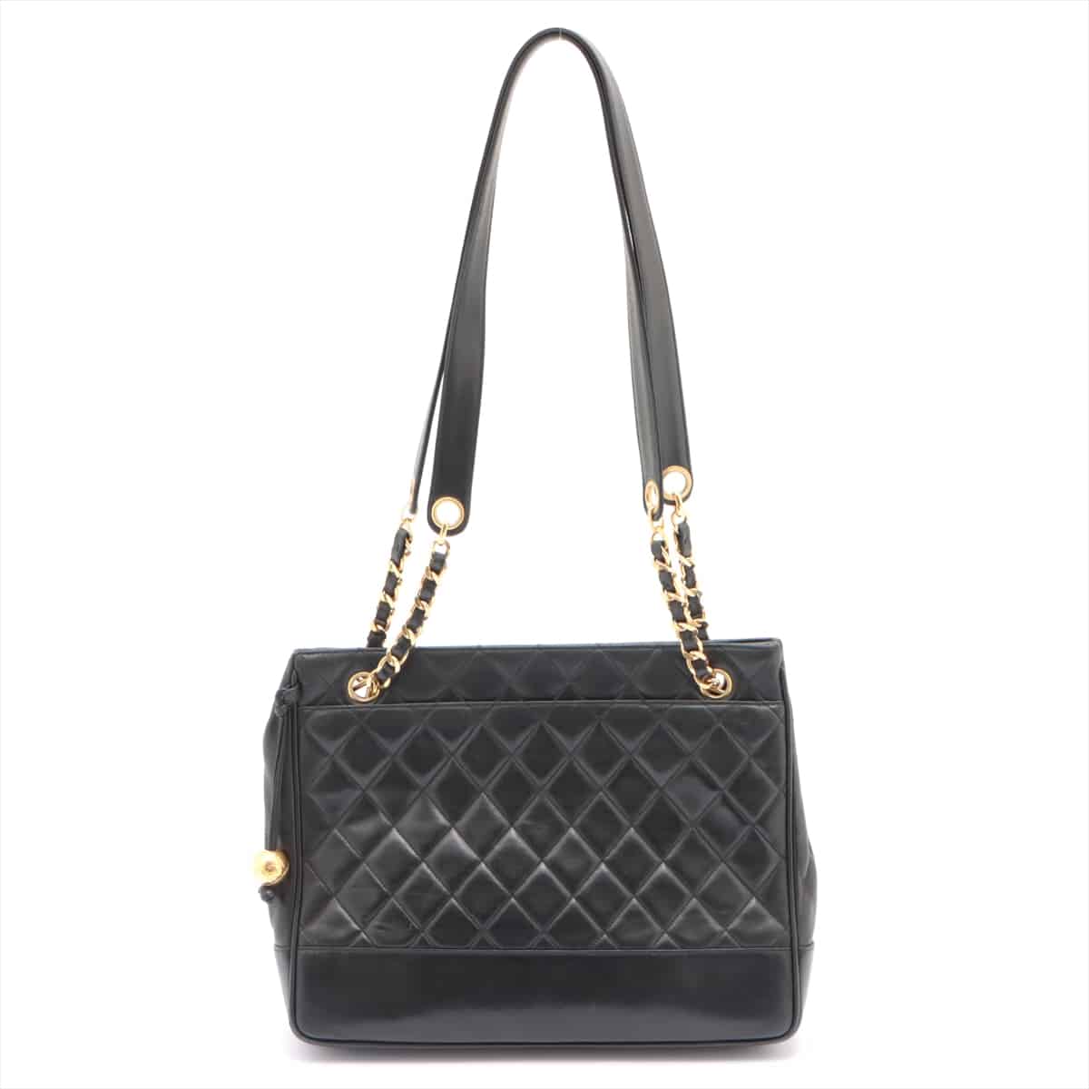 Chanel Matelasse Lambskin Chain tote bag Black Gold Metal fittings 2XXXXXX