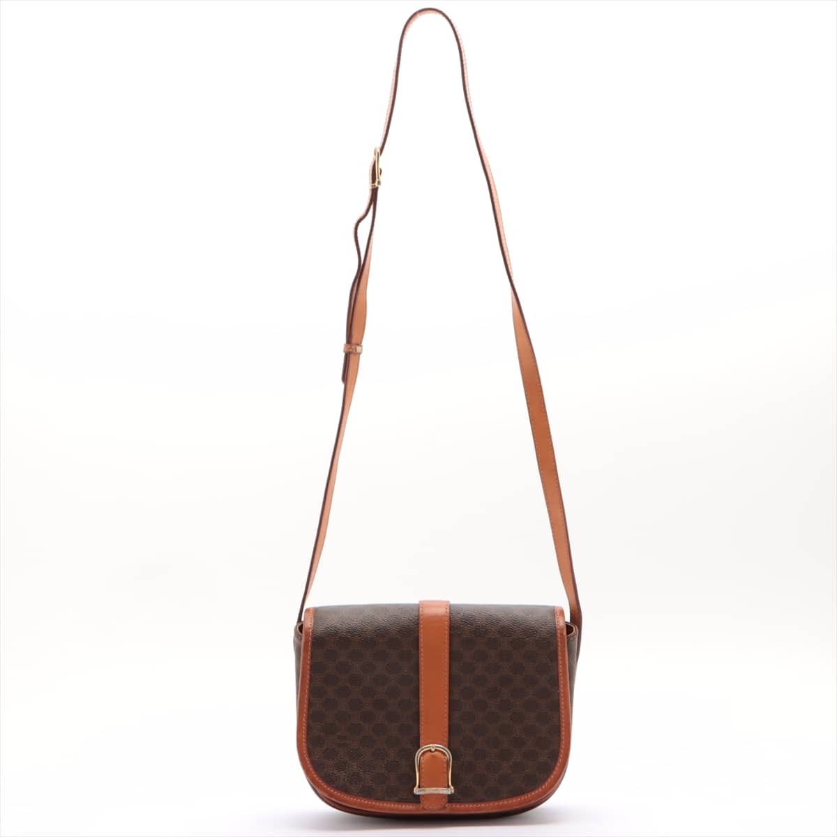 CELINE Macadam PVC & leather Shoulder bag Brown