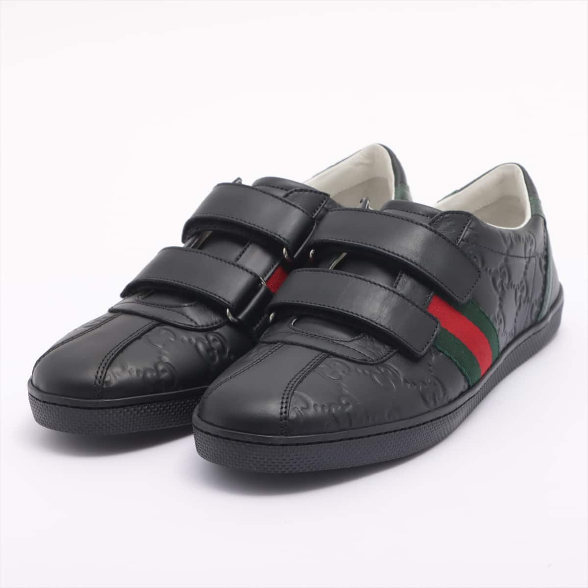 Gucci Sherry Line Leather Sneakers 38 Ladies' Black