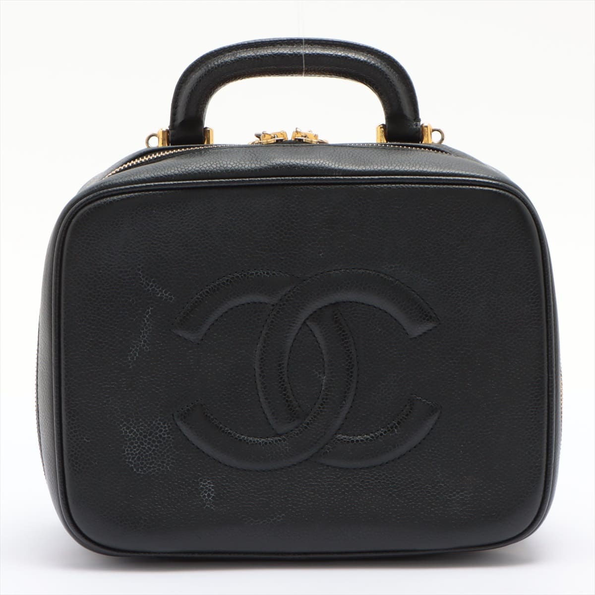 Chanel Coco Mark Caviarskin 2way shoulder bag Black Gold Metal fittings 4XXXXXX