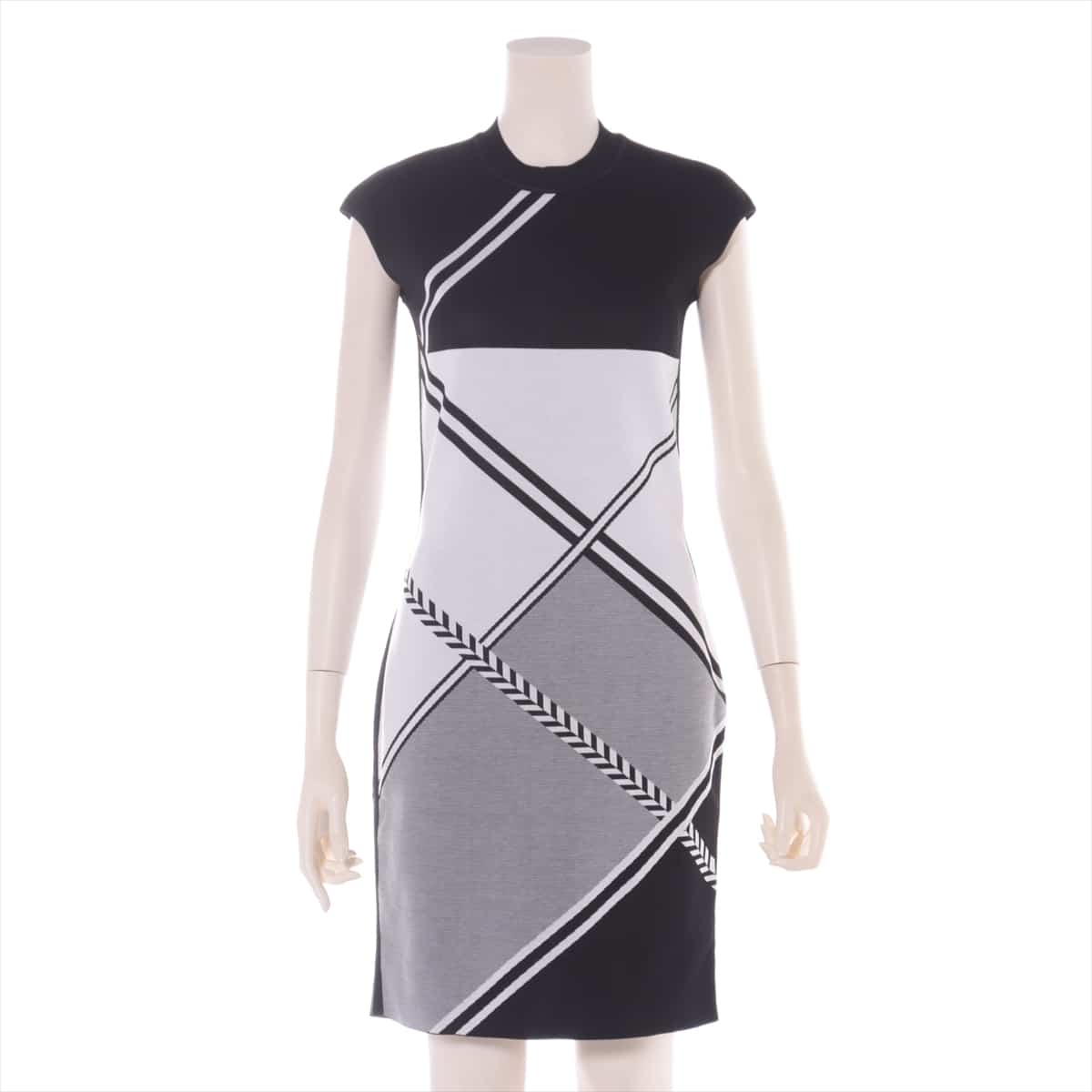 Hermès Cotton & Rayon Sleeveless dress 34 Ladies' Black × White
