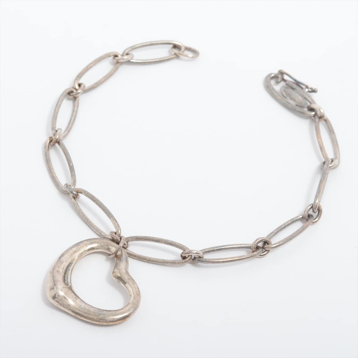 Tiffany Open Heart Bracelet 925 10.2g Silver