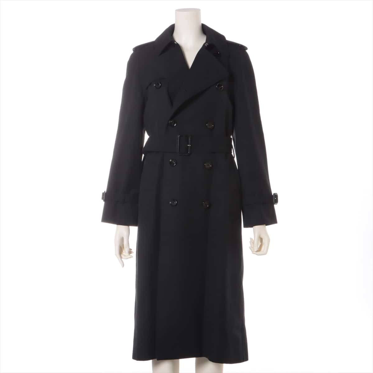 CELINE Cotton & Wool Trench coat 34 Ladies' Black