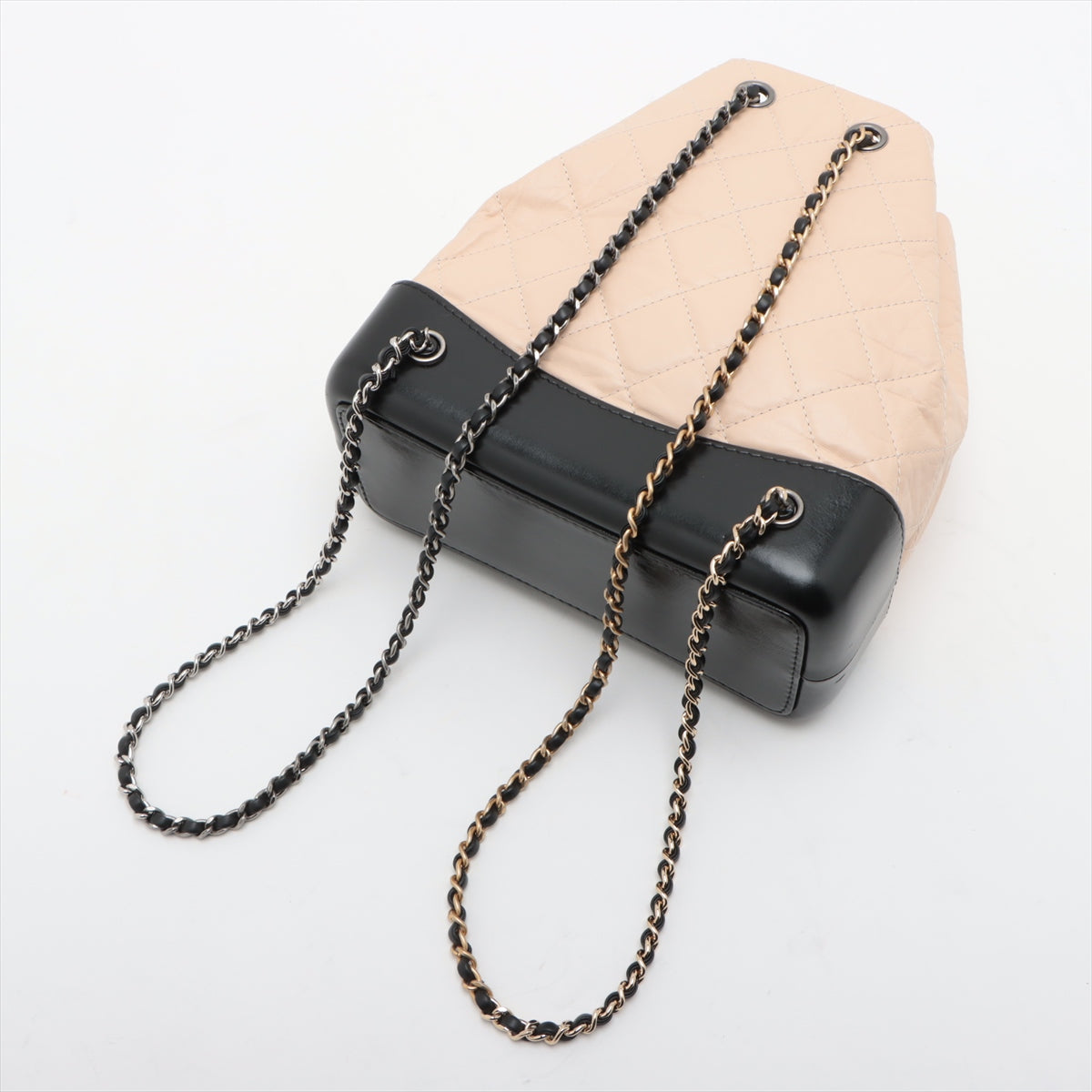 Chanel Gabrielle Doo Chanel Vintage calf Backpack black x beige Gunmetallic hardware 25XXXXXX