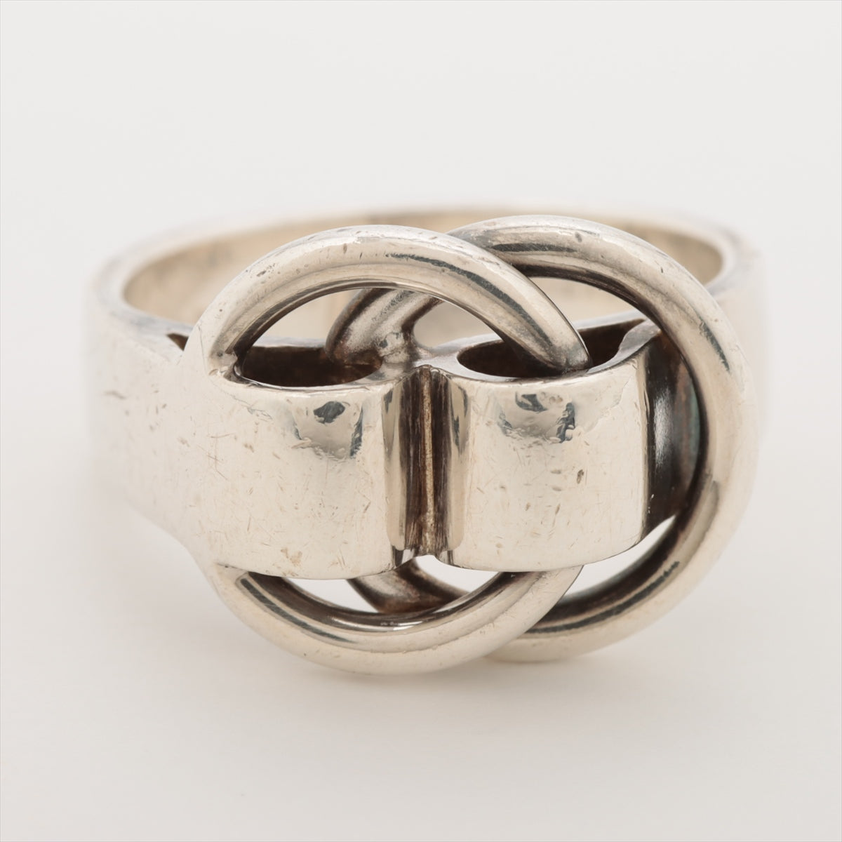 Hermès Deux Anneaux rings 52 925 6.9g Silver