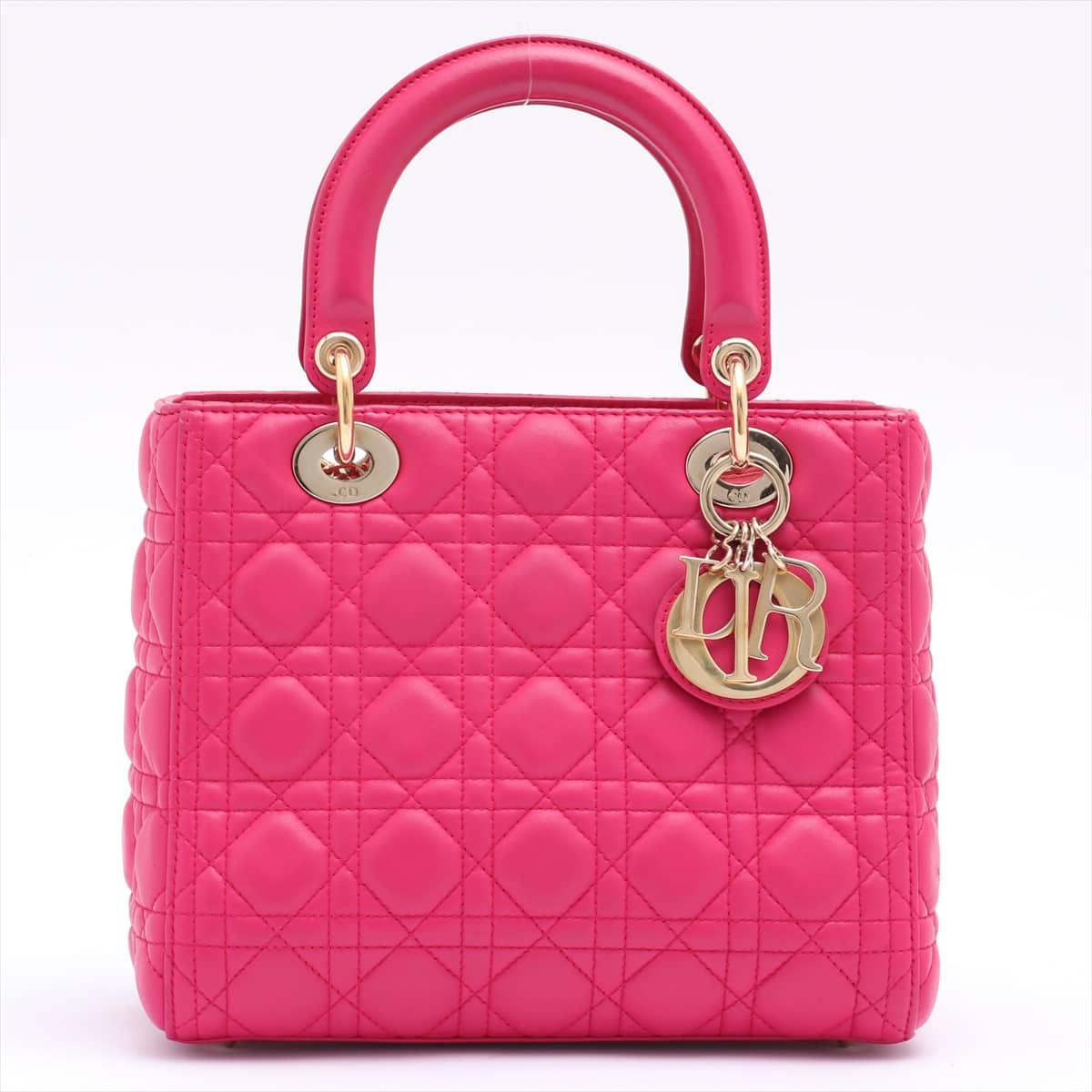 Christian Dior Lady Dior Cannage Leather 2way shoulder bag Pink