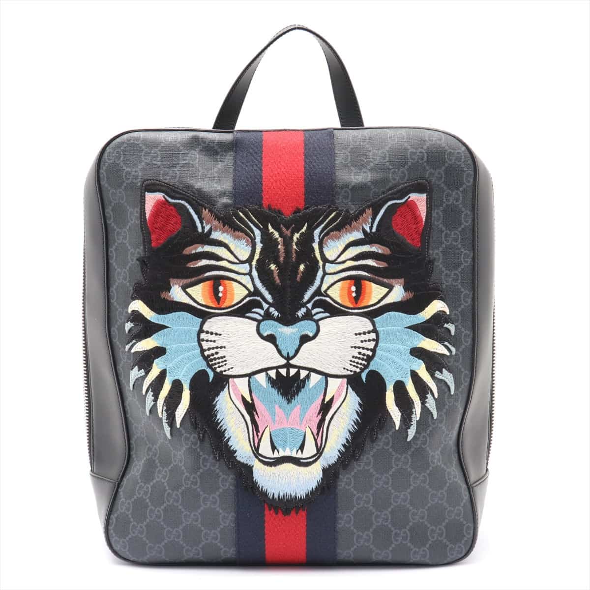 Gucci GG Supreme Angry cat Backpack Black 478324