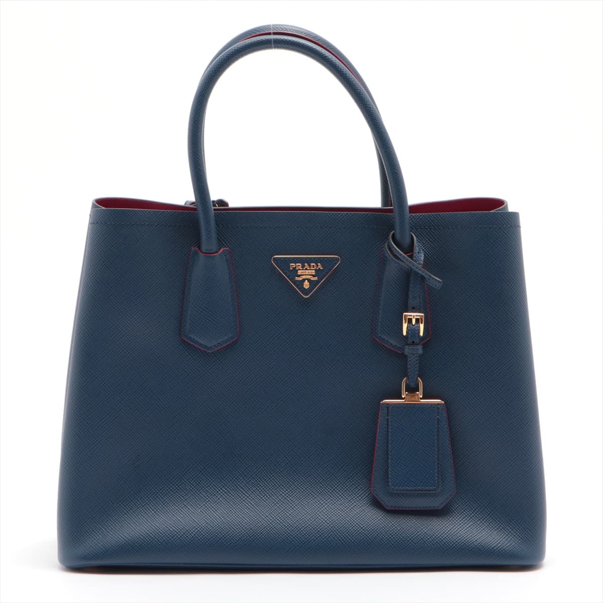 Prada Saffiano Cuir 2way handbag Navy blue BN2775