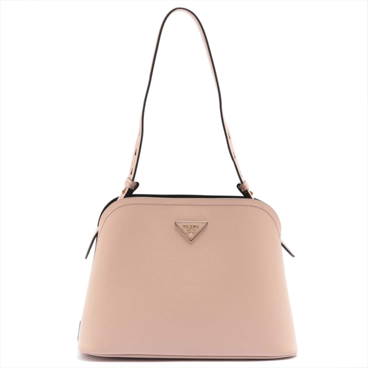 Prada Saffiano Cuir Leather 2way handbag Pink 1BA251