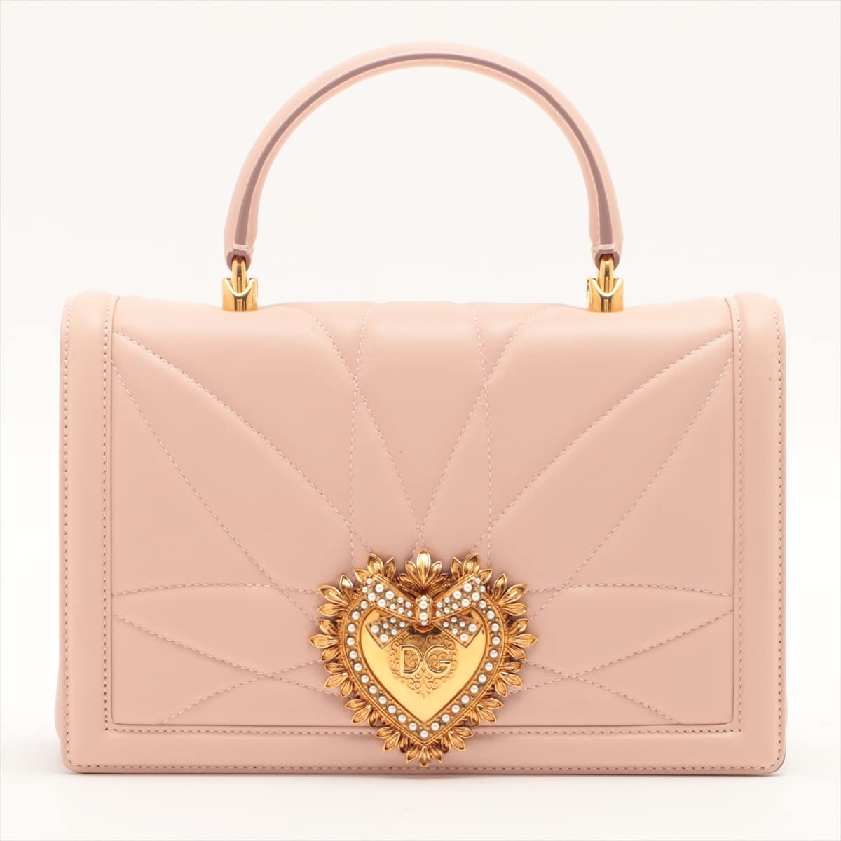 Dolce & Gabbana Devotion Leather 2way shoulder bag Pink