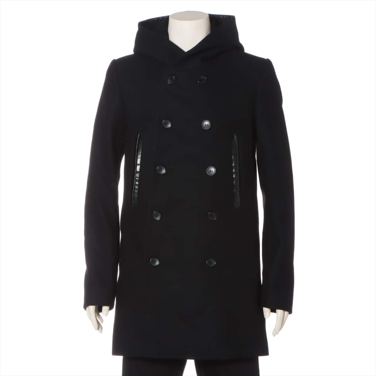 Balenciaga 13 years Wool & Nylon Pea coat 46 Men's Black