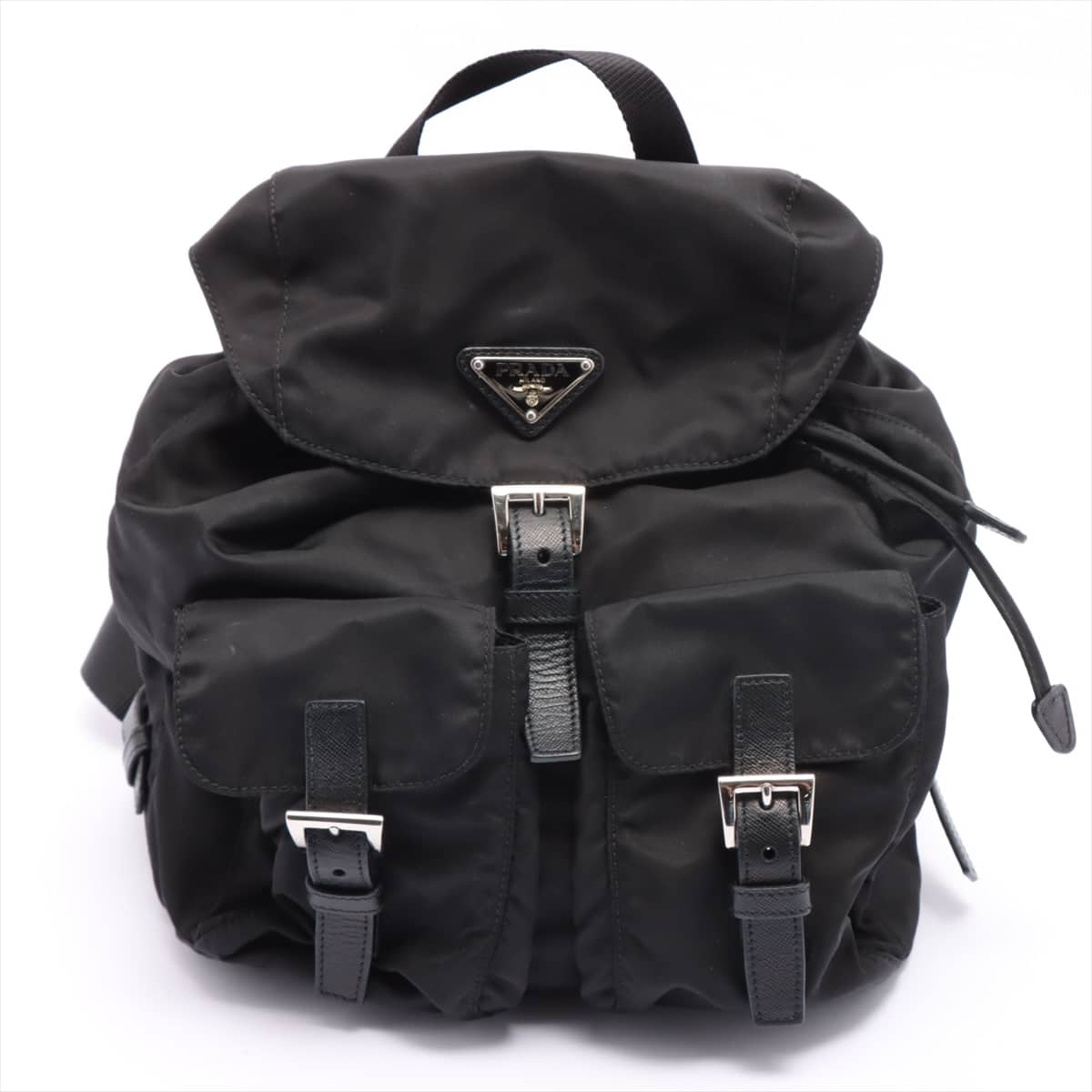 Prada Tessuto Backpack Black 1BZ677 open papers There is a tear in the upper string