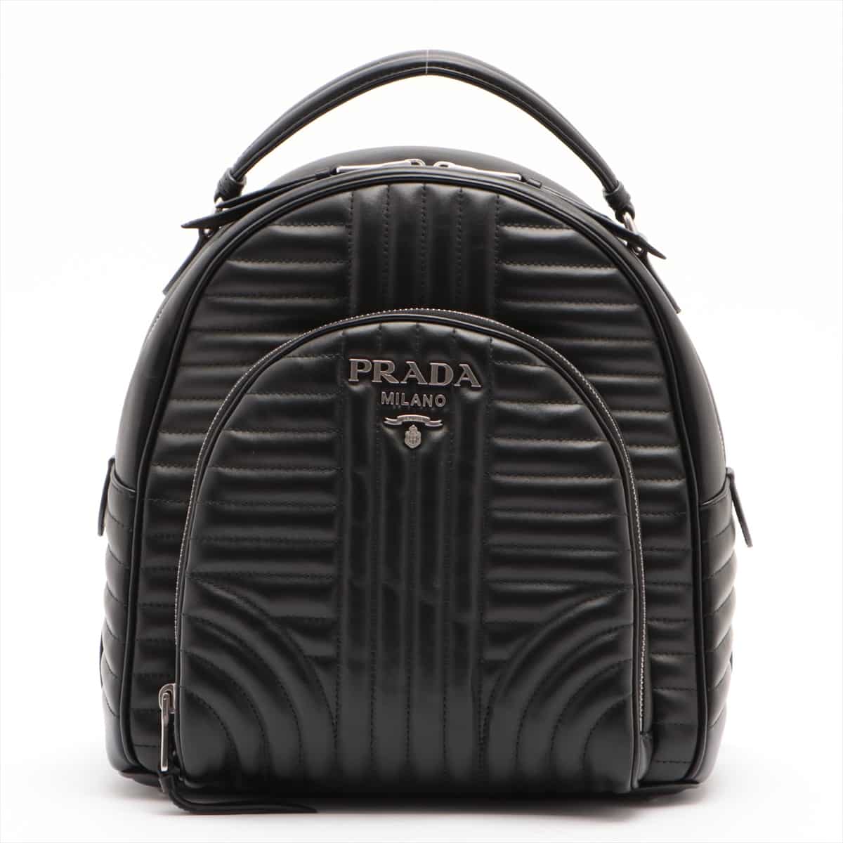 Prada Diagram Leather Backpack Black 1BZ030