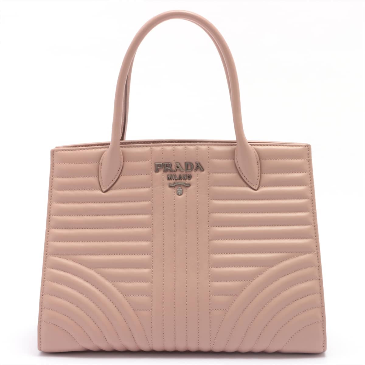 Prada Diagram Leather 2way handbag Pink 1BA165