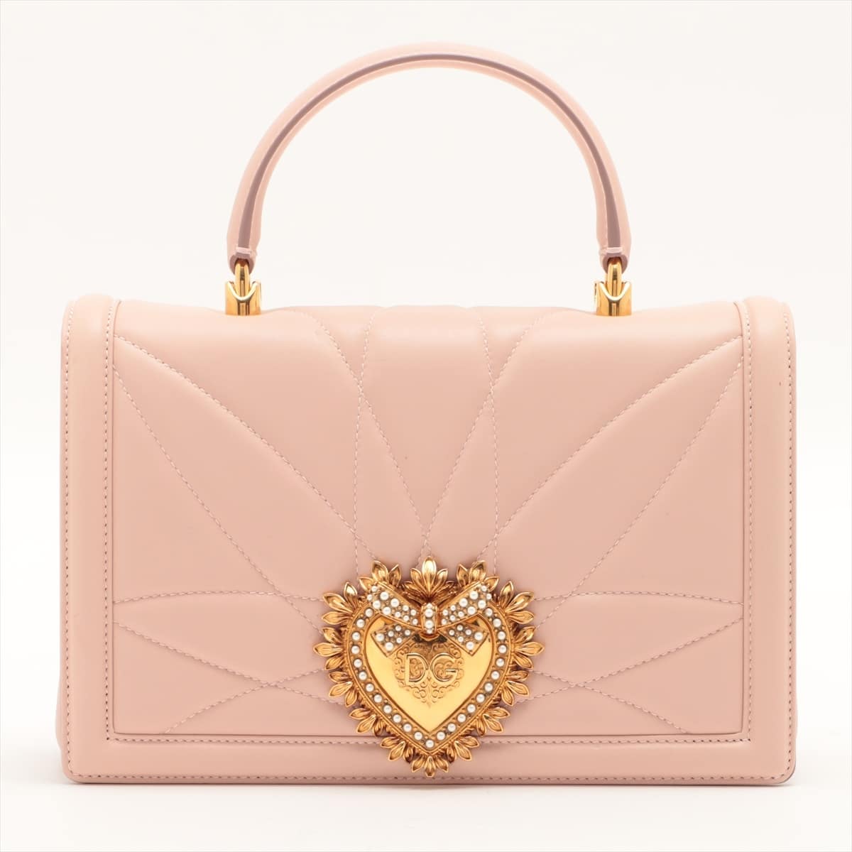 Dolce & Gabbana Devotion Leather 2way shoulder bag Pink