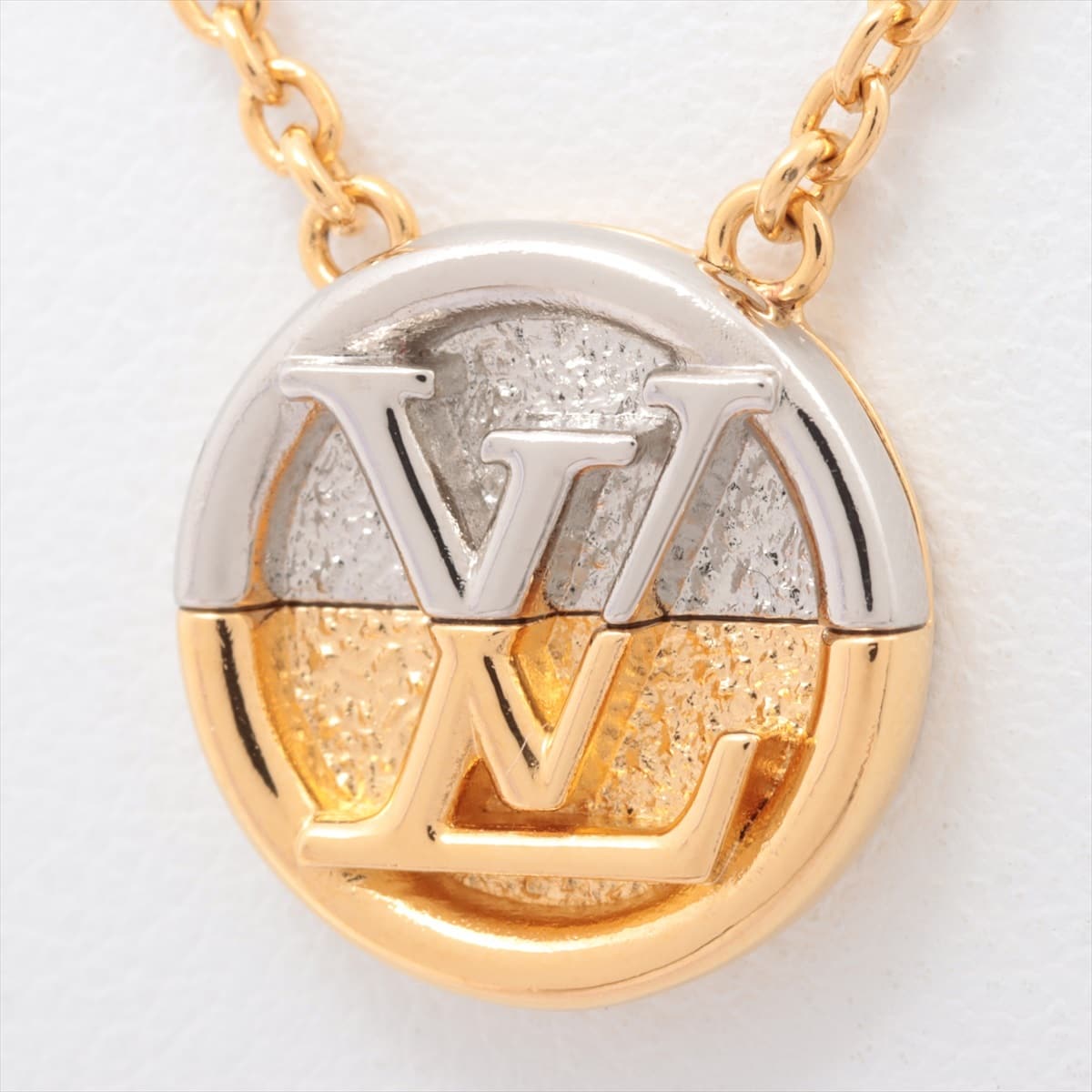Louis Vuitton M69643 Collier LtoV Necklace GP VA0280 Gold × Silver