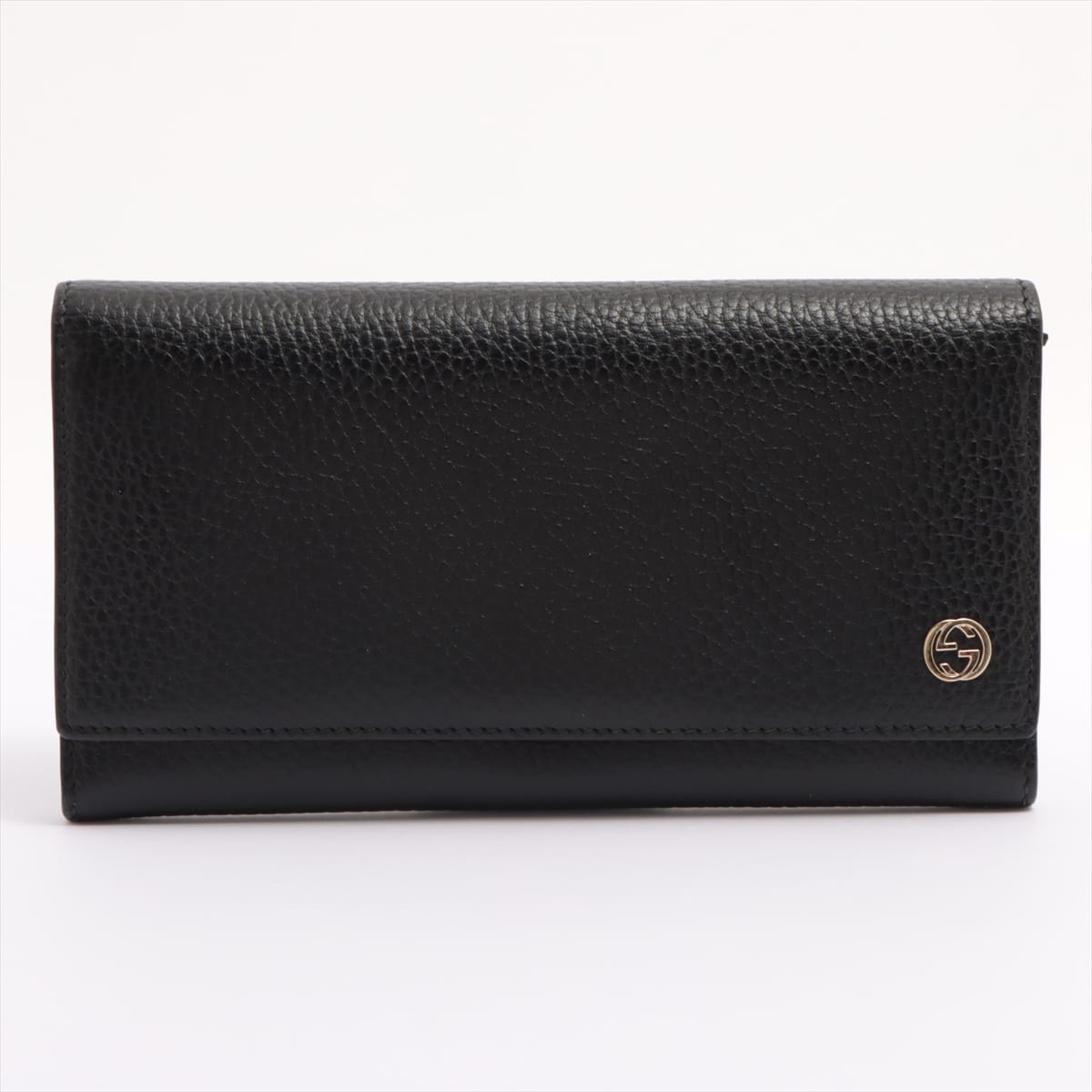 Gucci Interlocking G 449279 Leather Wallet Black There is an outlet mark