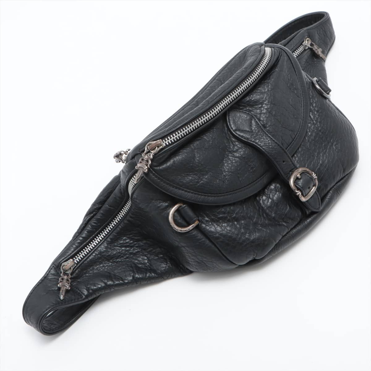 Chrome Hearts Snat Pack Shoulder bag Leather & 925 Black