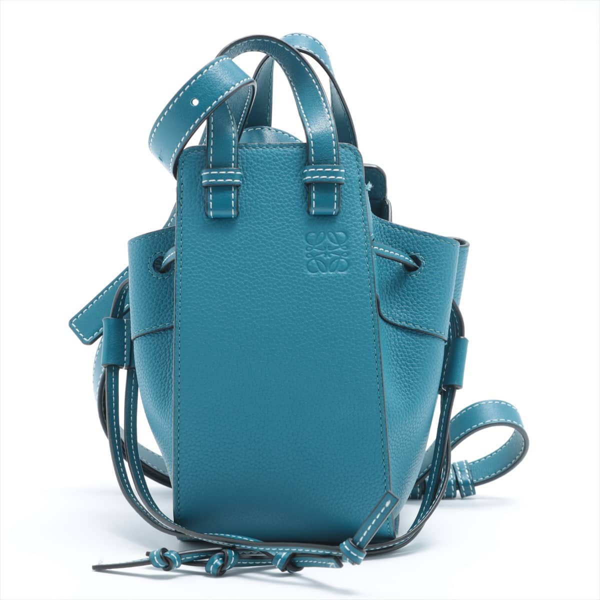 Loewe Hammock Drawstring mini Leather 2way shoulder bag Blue