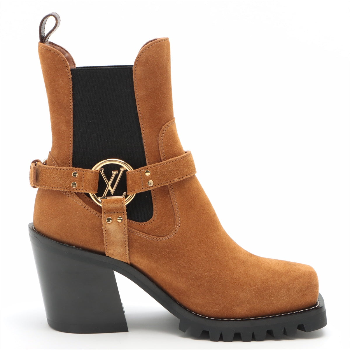 Louis Vuitton 19-year Suede Short Boots 37 Ladies' Brown MA0149 limitless line