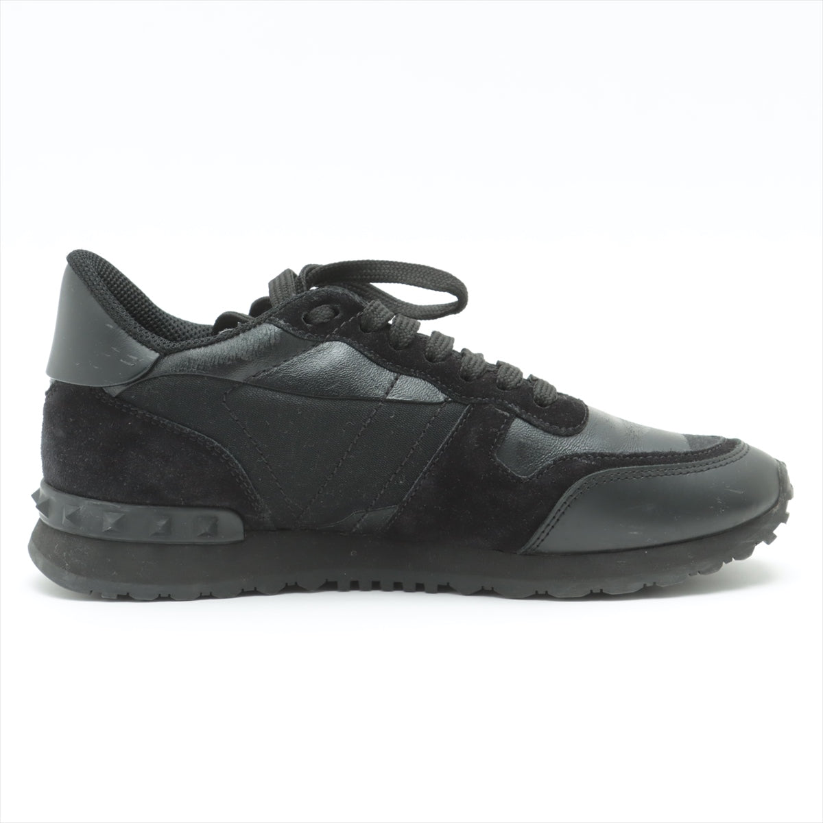 Valentino Garavani Leather & Suede Sneakers 37 Ladies' Black TU291W2 Rock Studs