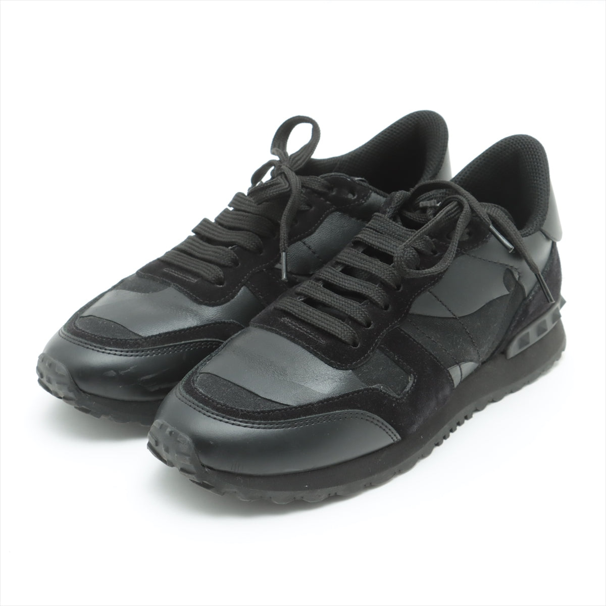 Valentino Garavani Leather & Suede Sneakers 37 Ladies' Black TU291W2 Rock Studs