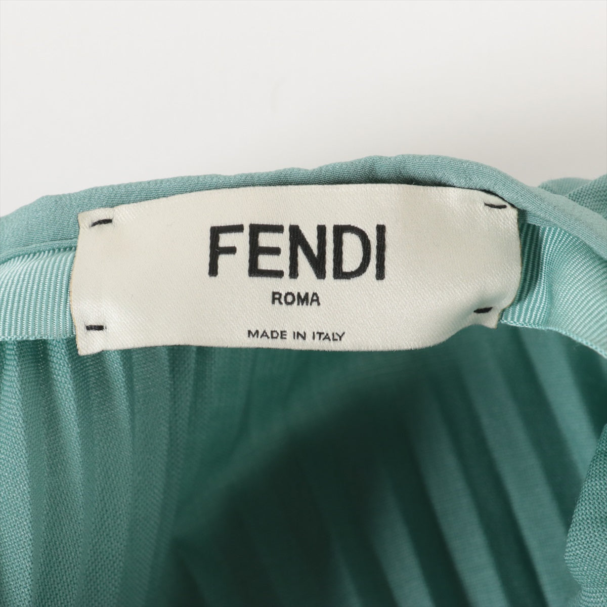 Fendi 19-year Wool & Mohair Skirt 40 Ladies' Green  FQ7073 Pleats