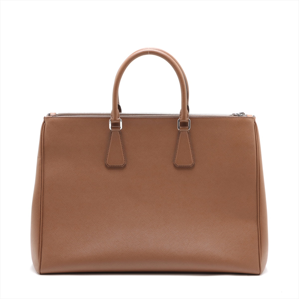 Prada Saffiano Travel Hand bag Brown 2VG047