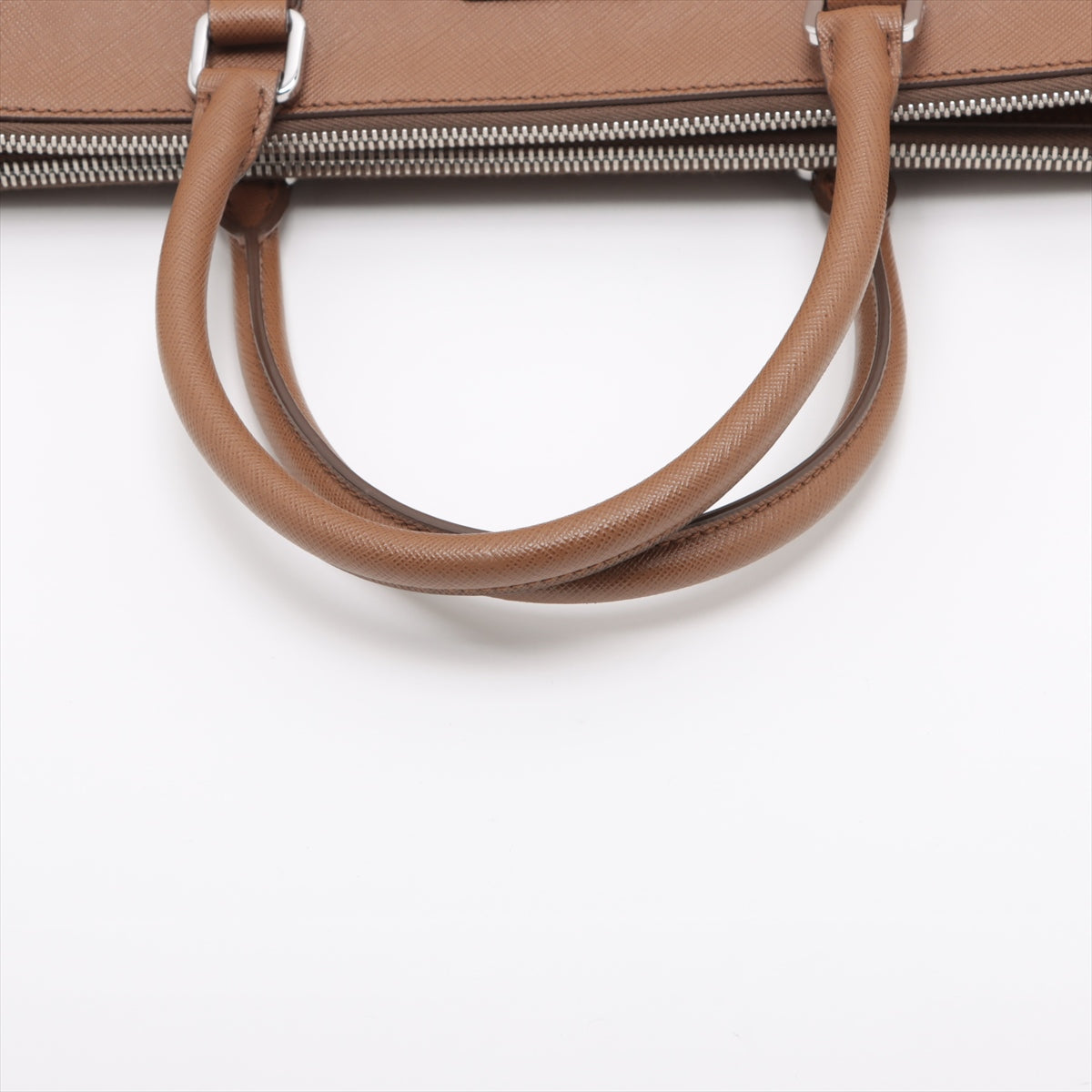 Prada Saffiano Travel Hand bag Brown 2VG047