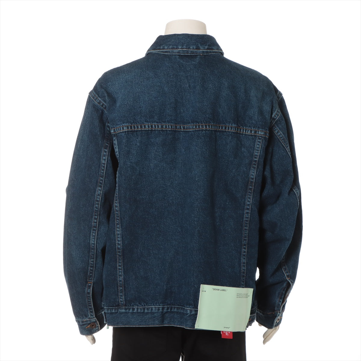 Off-White Cotton Denim jacket XS Men's Blue  OMYE009E18386001 Oversized
