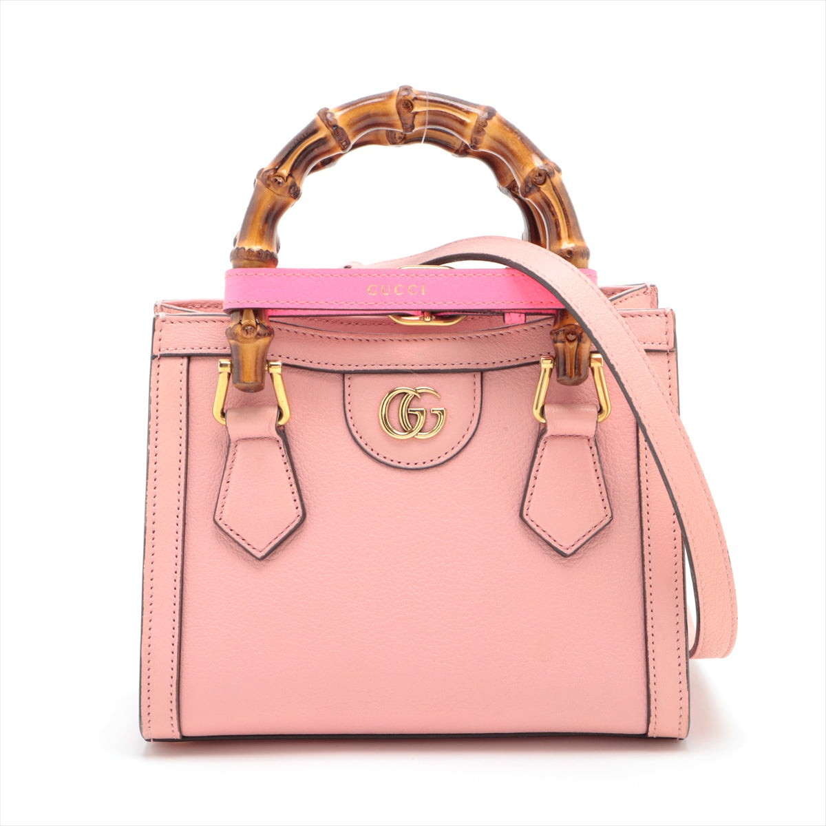 Gucci Bamboo Diana Leather 2way handbag Pink 655661