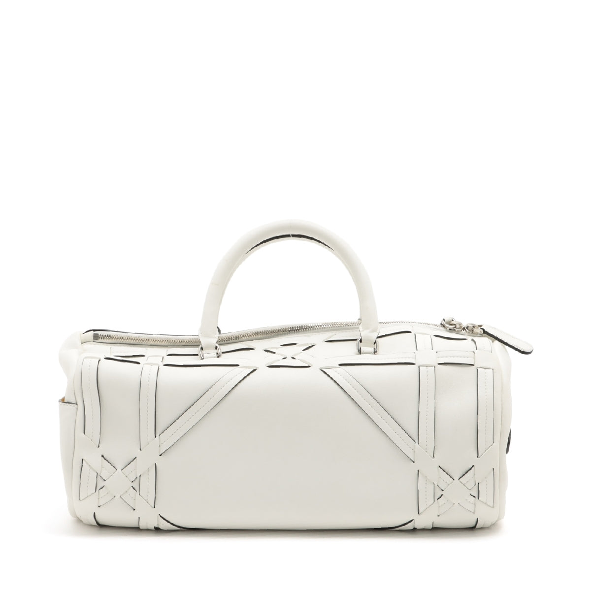 Christian Dior Leather Boston bag White