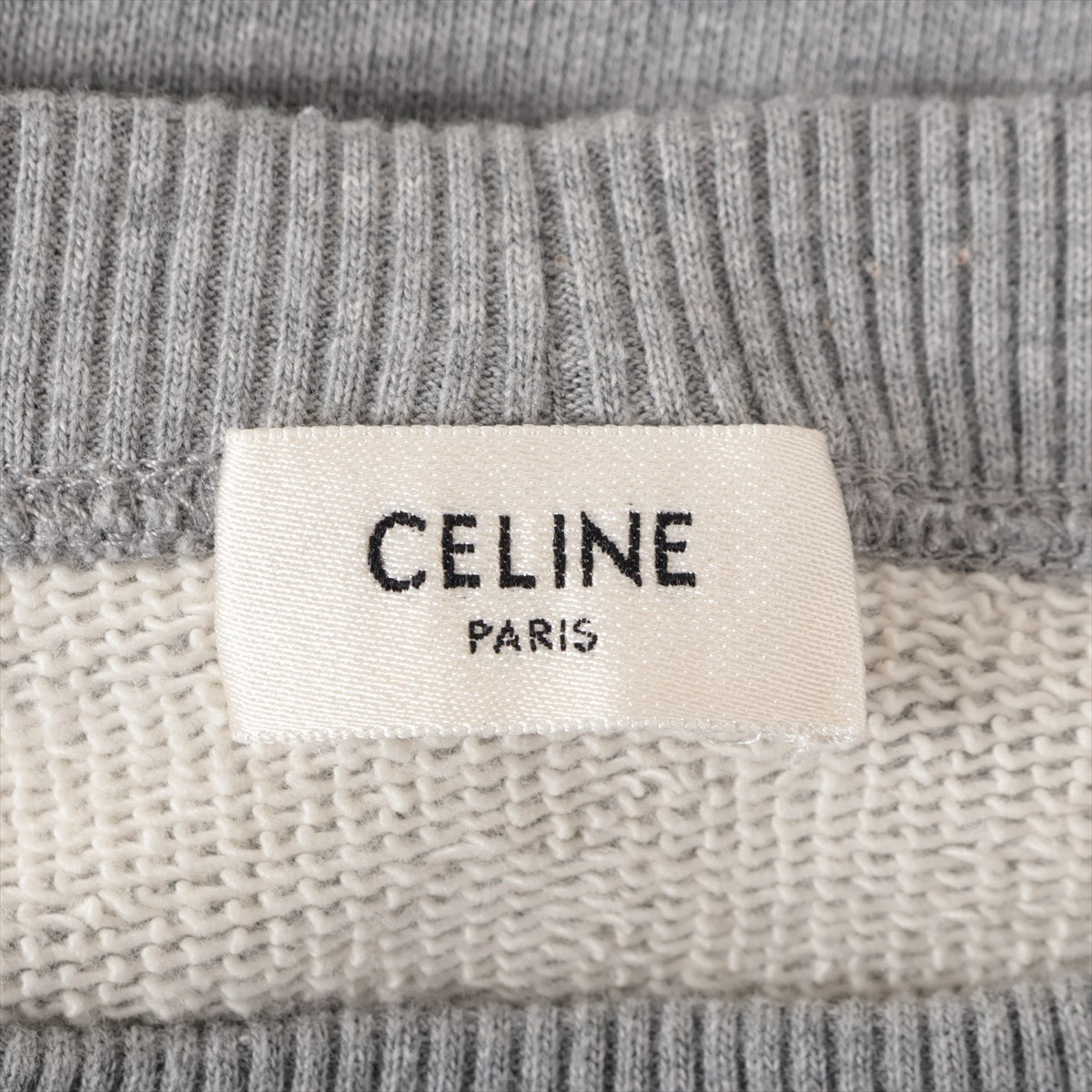 CELINE Triomphe Cotton Basic knitted fabric XS Ladies' Grey  2Y090345F
