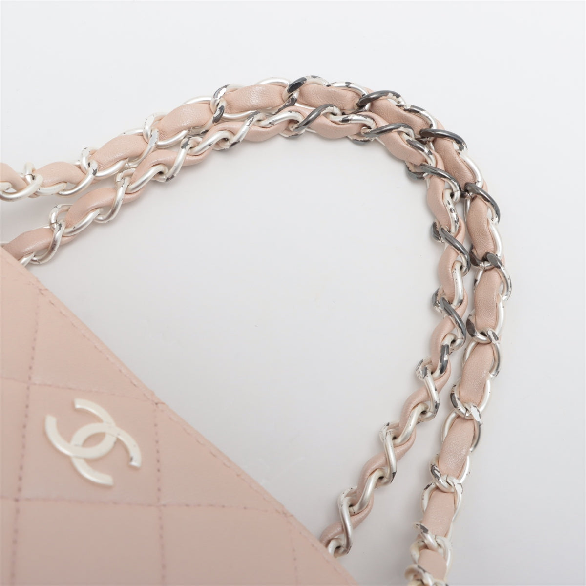 Chanel Matelasse Leather Chain handbag Pink Silver Metal Fittings 6XXXXXX