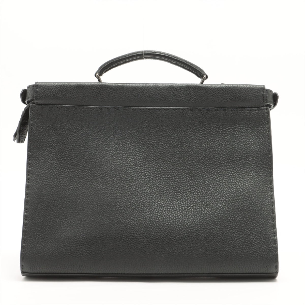 Fendi Selleria Peekaboo Fit Leather 2WAY Businessbag Black 7VA406