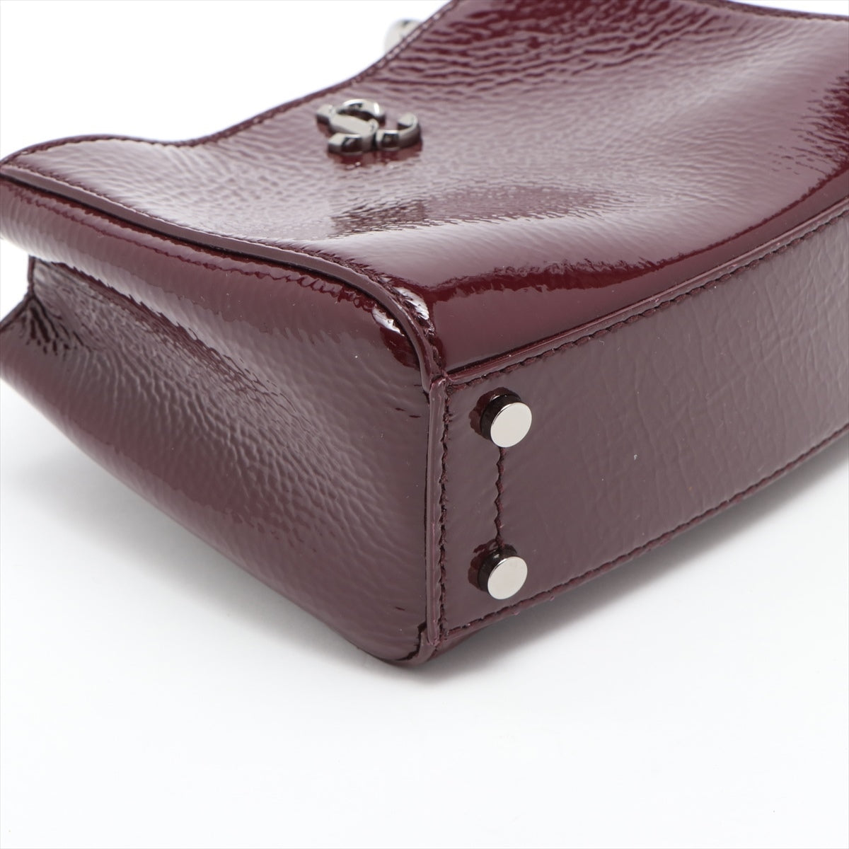Jimmy Choo Varennes Patent leather 2way shoulder bag Bordeaux
