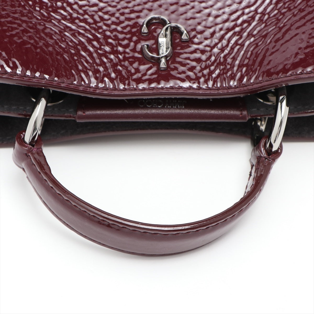 Jimmy Choo Varennes Patent leather 2way shoulder bag Bordeaux