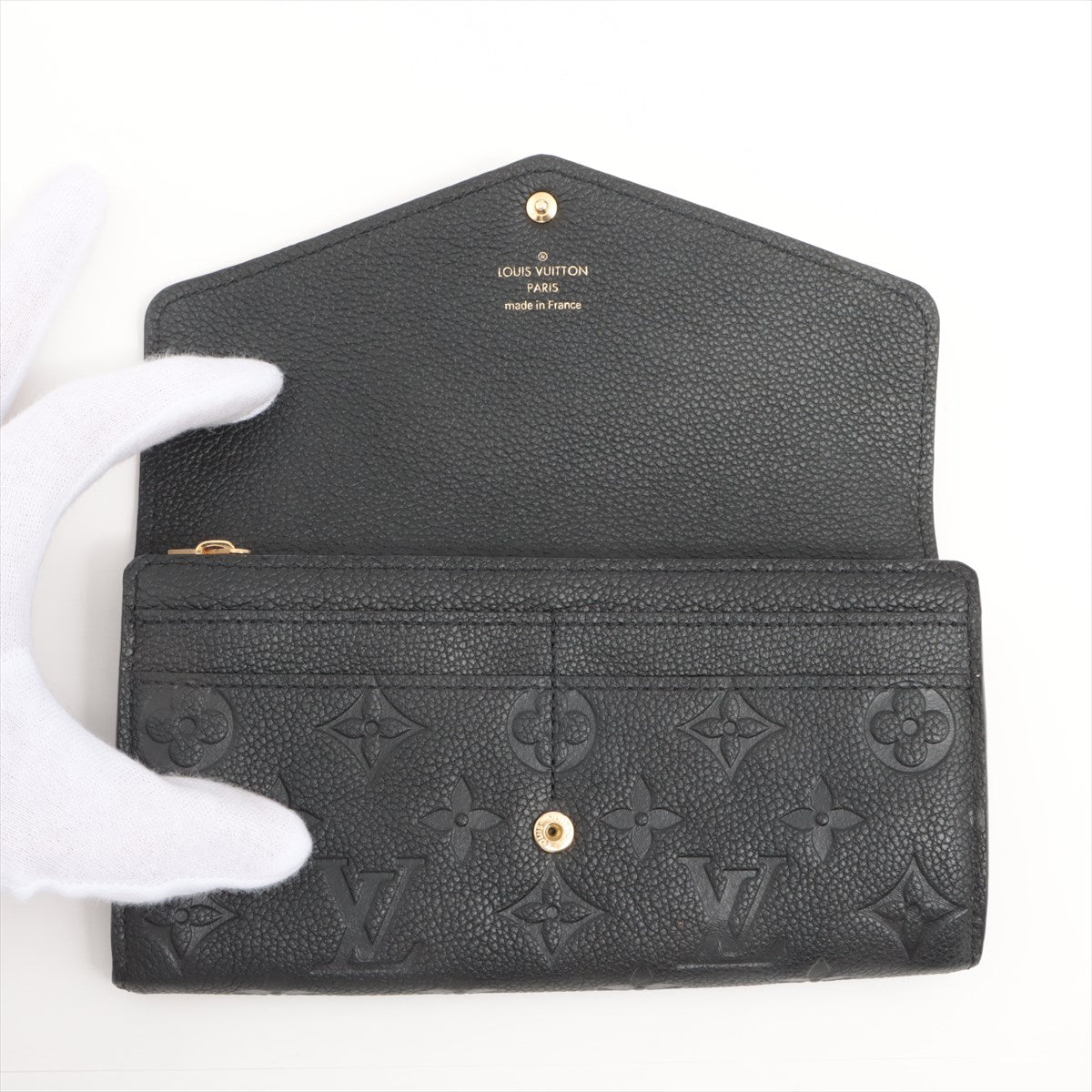 Louis Vuitton Monogramme Anplant Portefeuille sarah M61182 Noir Wallet