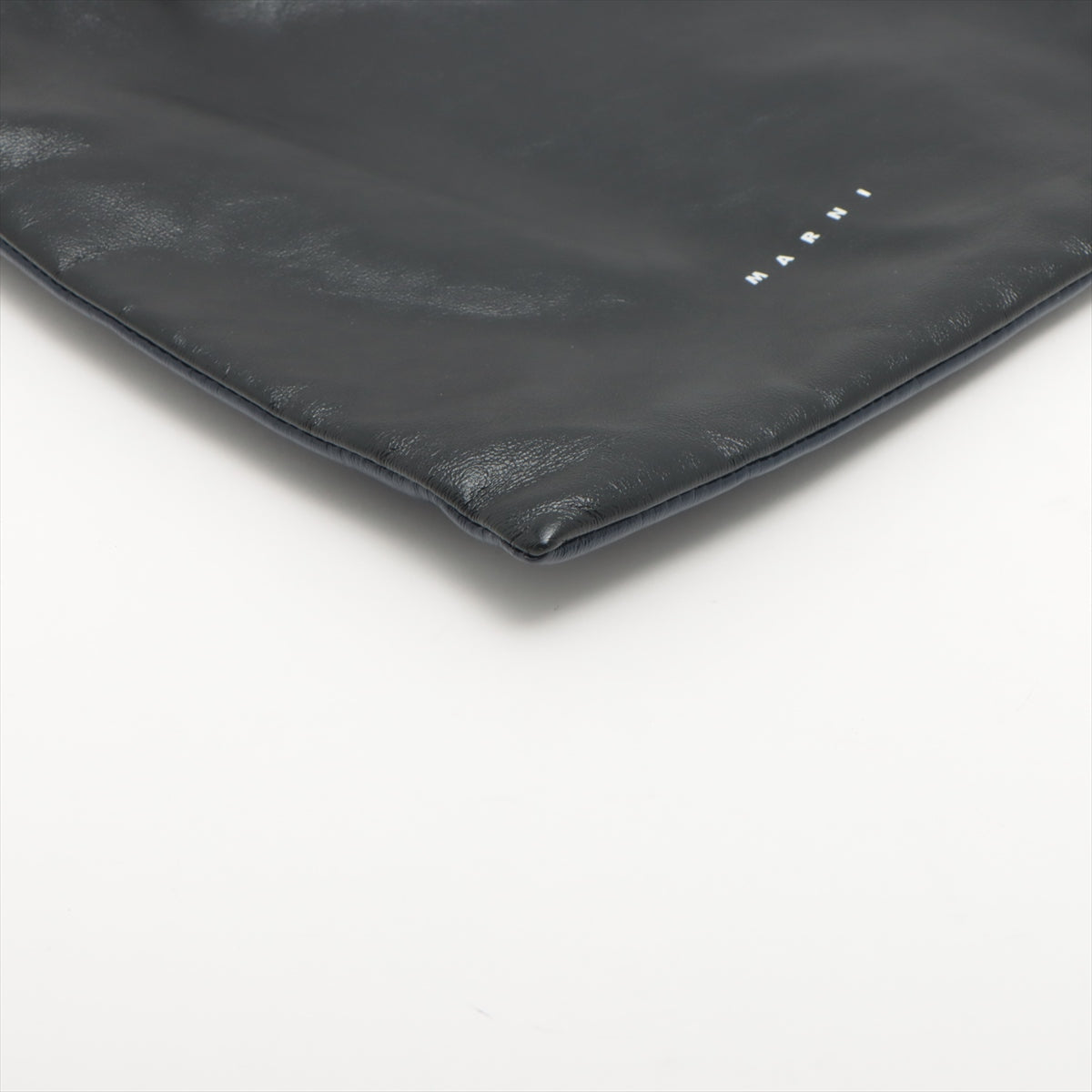 Marni Leather Shoulder bag Black x Navy
