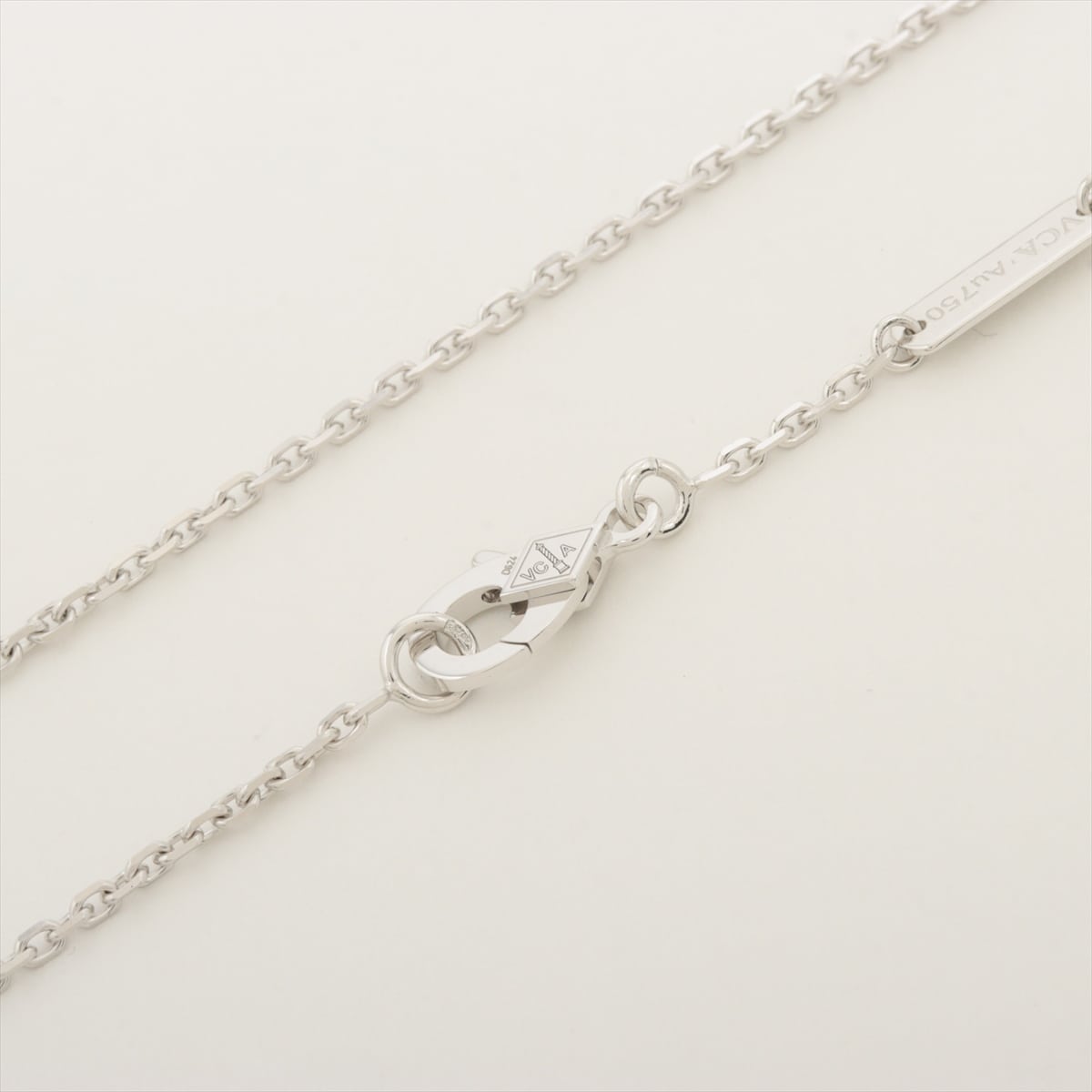 Van Cleef & Arpels Vintage Alhambra Sable diamond Necklace 750(WG) 7.1g