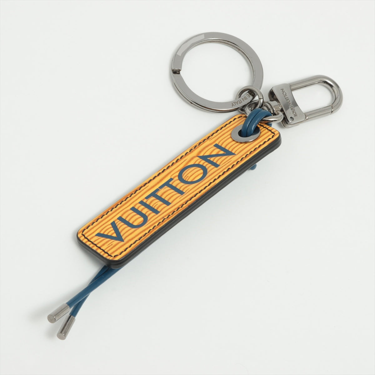 Louis Vuitton MP2553 Porto Cure LV dual CX0199 Key holder Metal x leather Yellow × Blue Scratches, scratches keyrings/bag charms