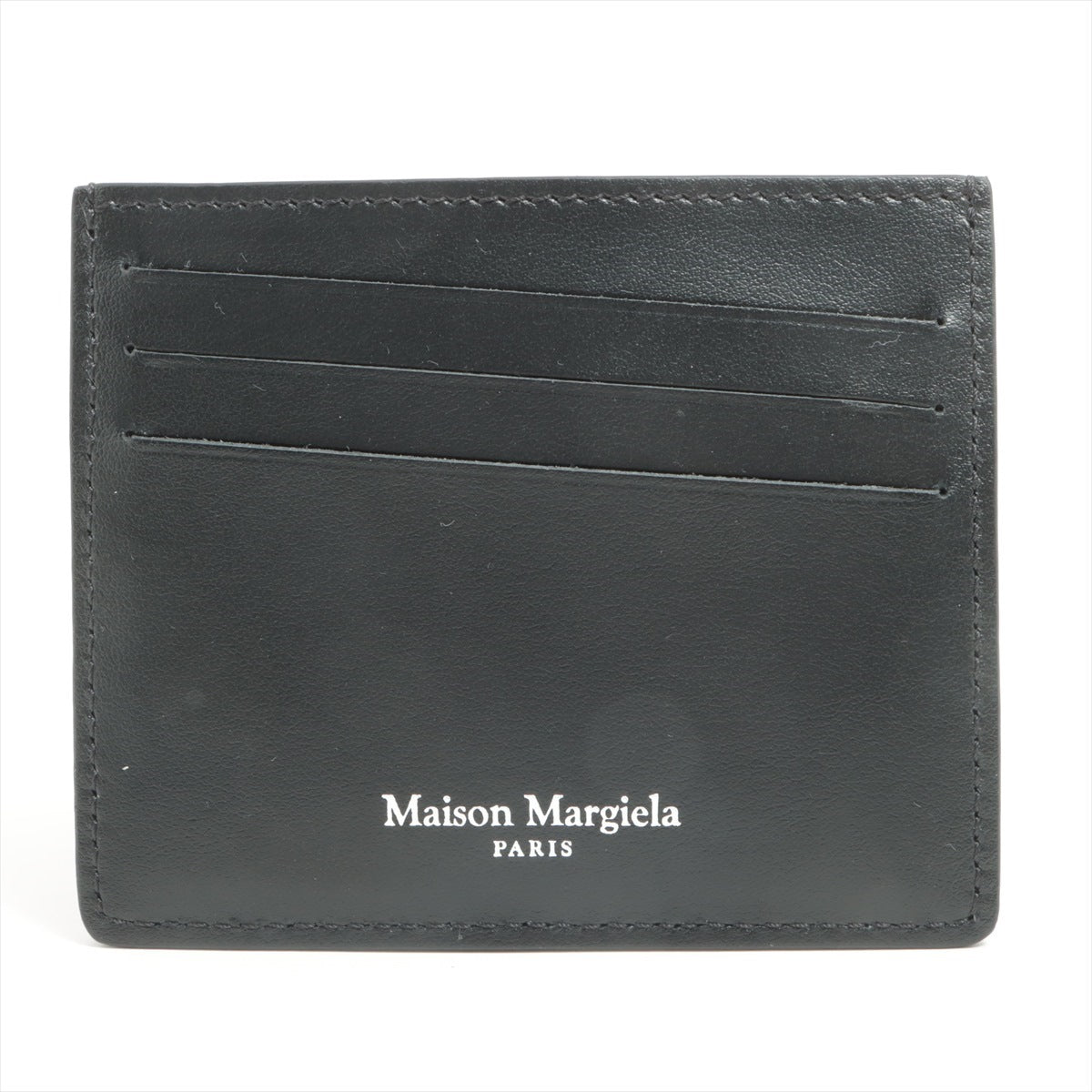 Maison Margiela 4 stitches Leather × Rubber Card case Black