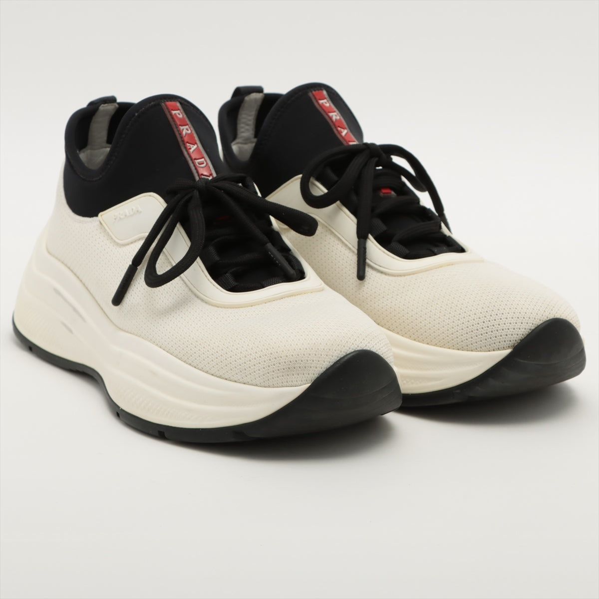 Prada Sport Fabric Sneakers 6 Men's White 4E3406