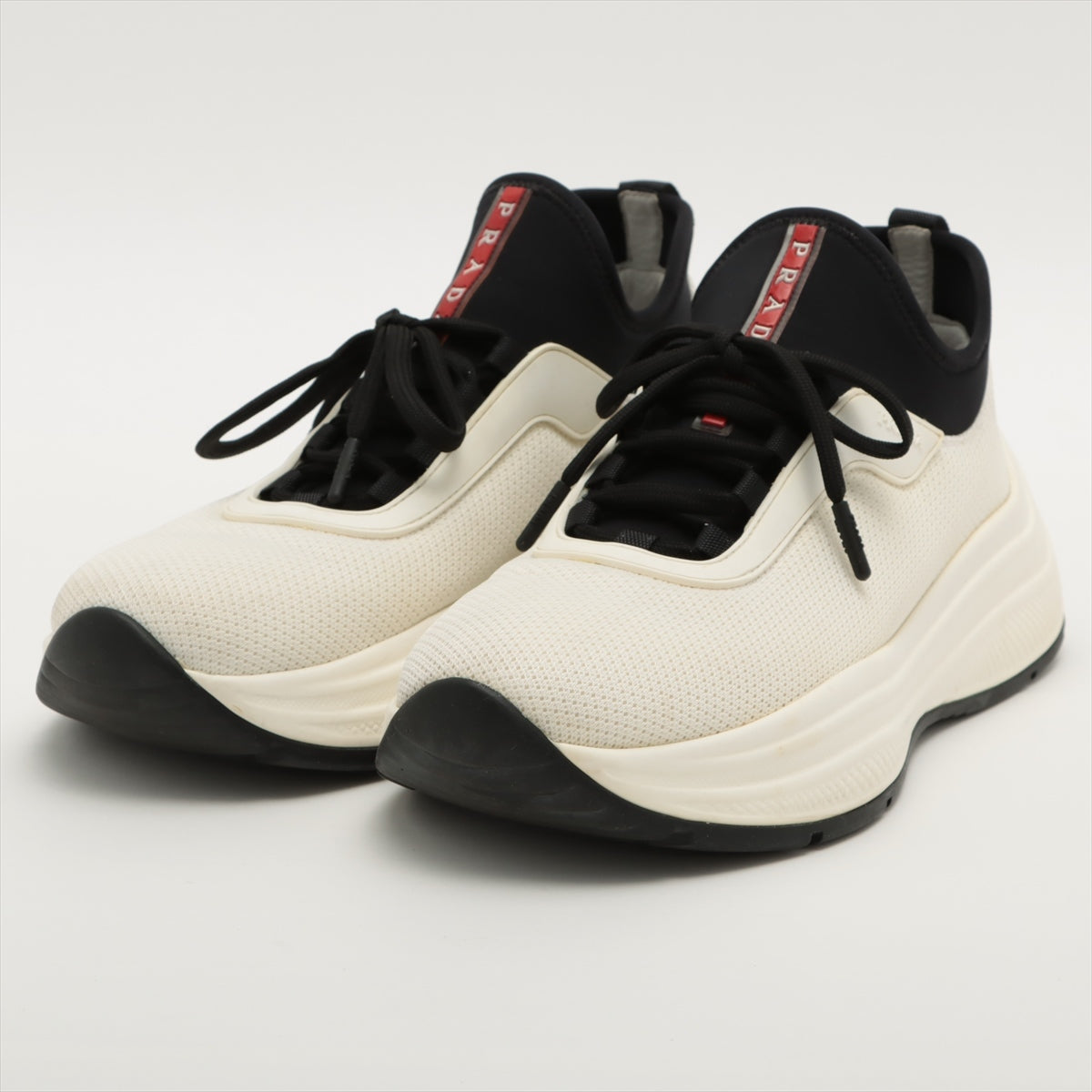 Prada Sport Fabric Sneakers 6 Men's White 4E3406