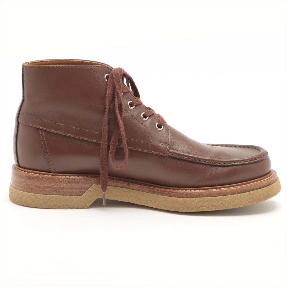 Hermès Leather Boots No notation Men's Brown Lace up denver ankle boots