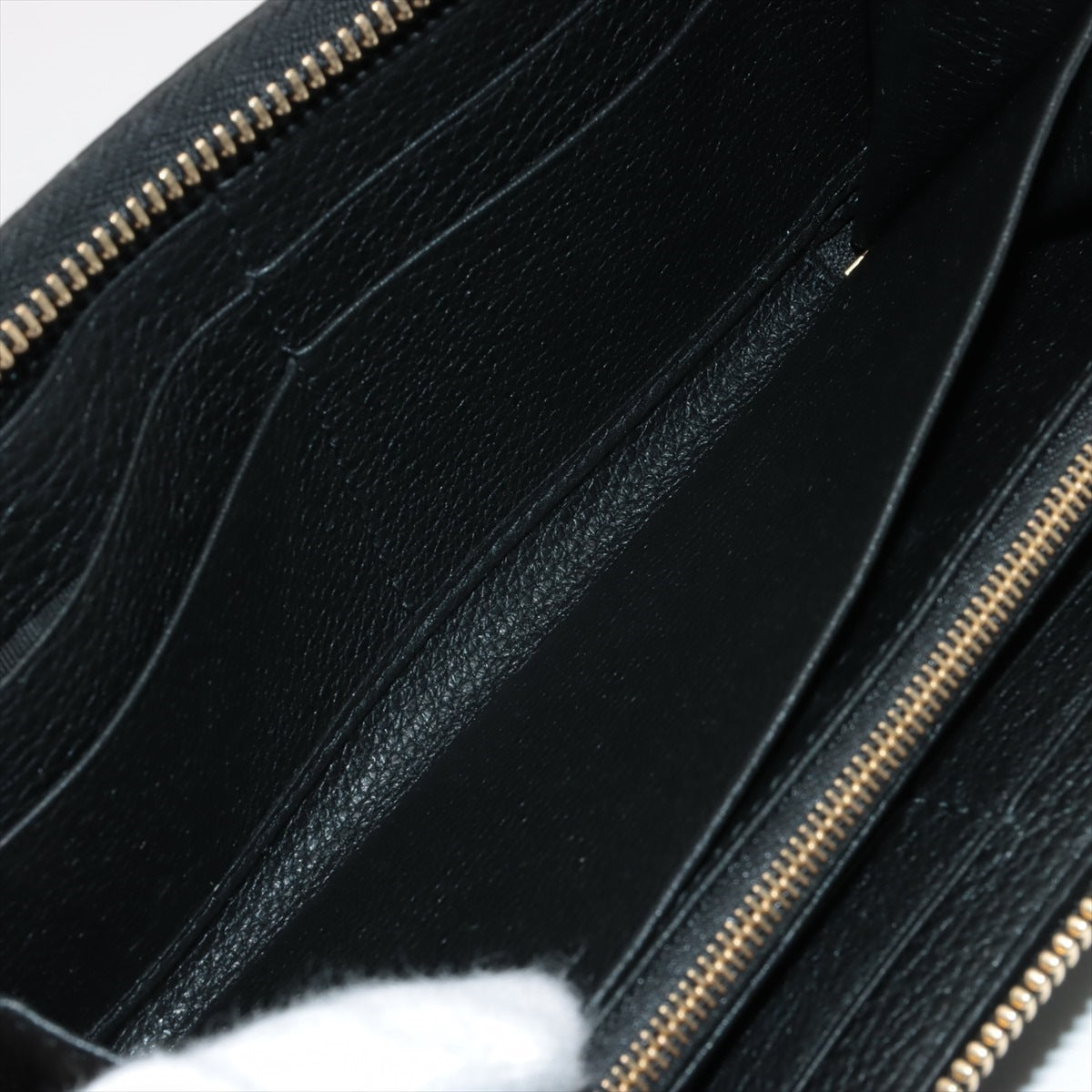 Gucci G Logo 658691 Leather Round-Zip-Wallet Black