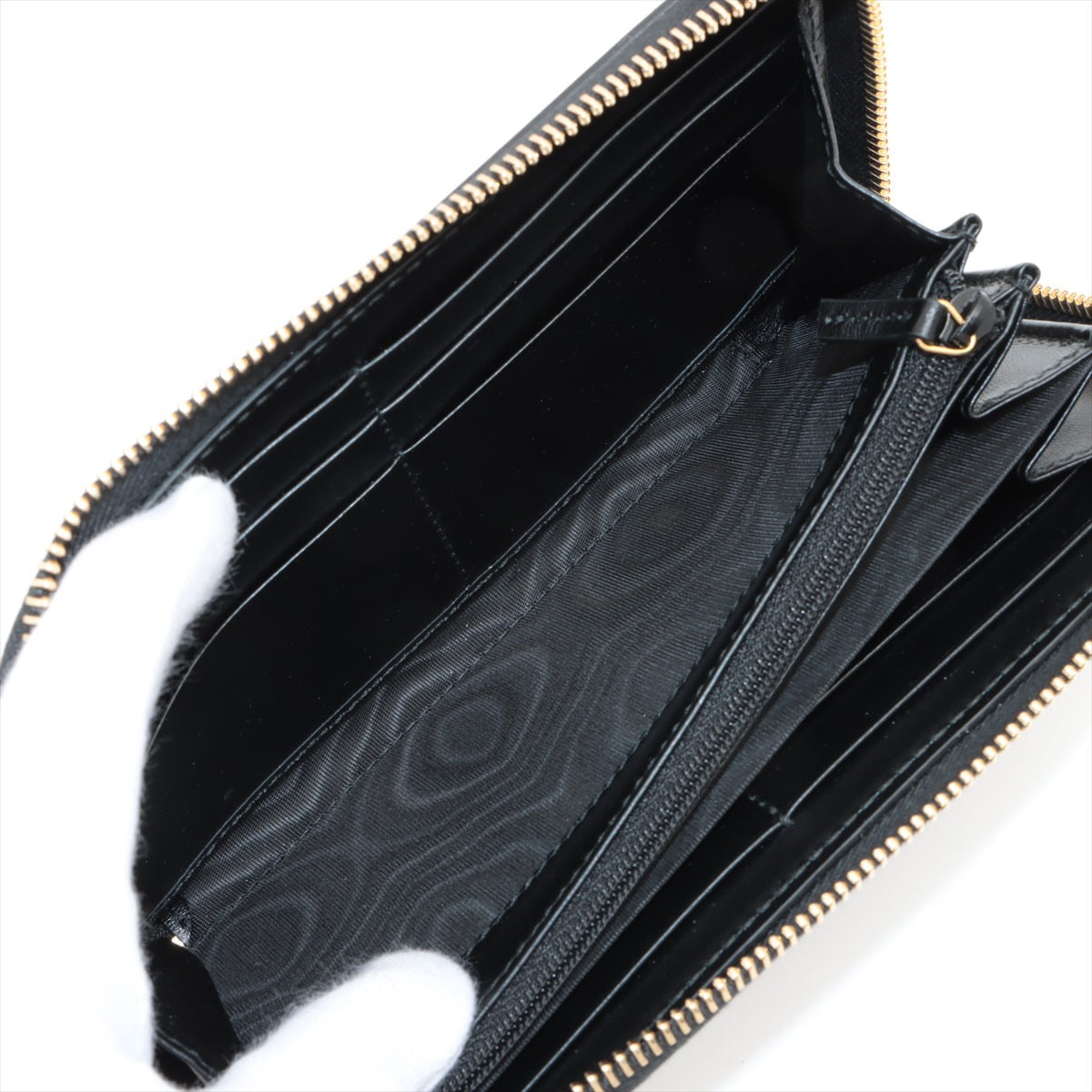 Gucci 547591 Leather Round-Zip-Wallet Black