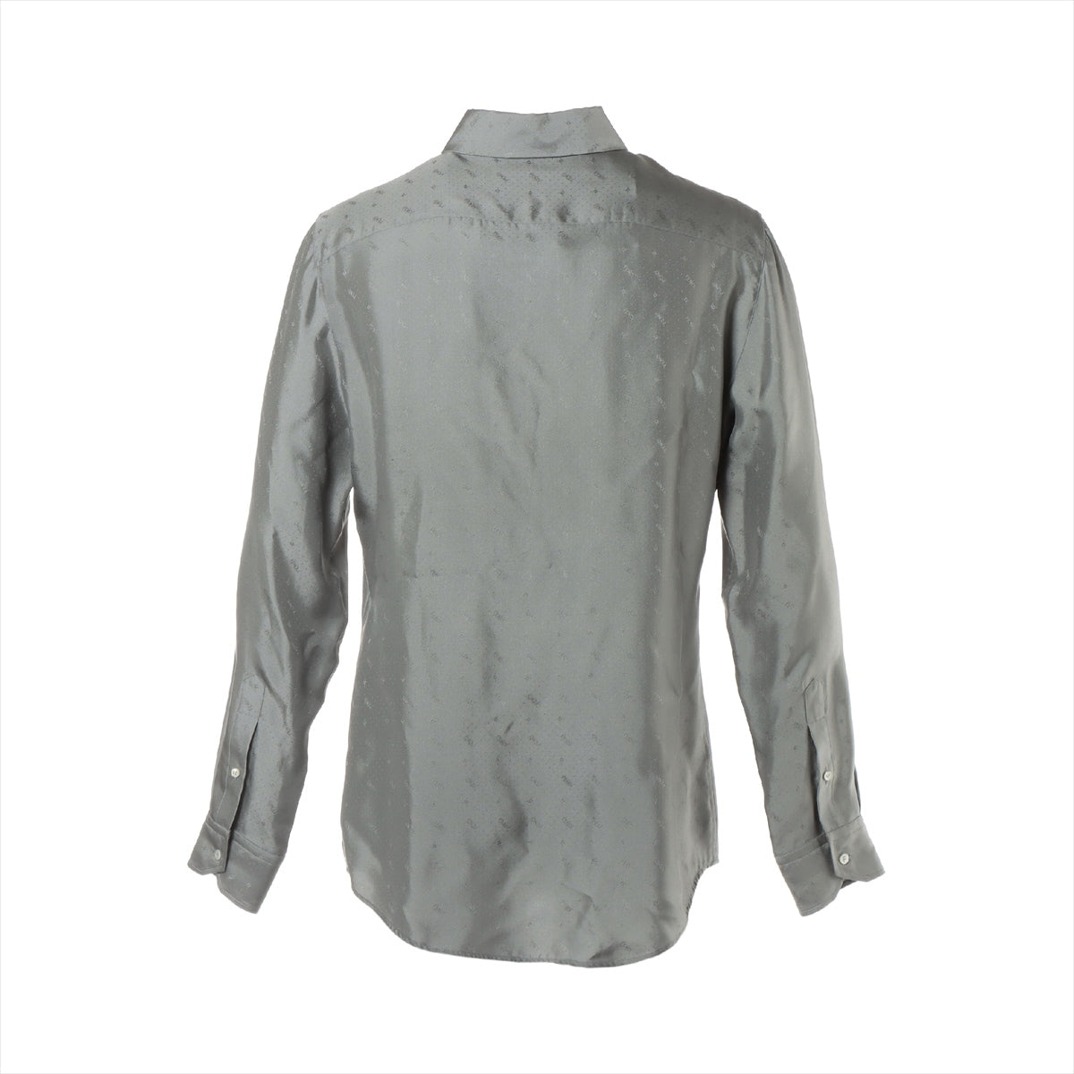 Fendi 21 years Silk Shirt 39 Silver  There is dirt on the cuff Back body There is a crease on the left sleeve