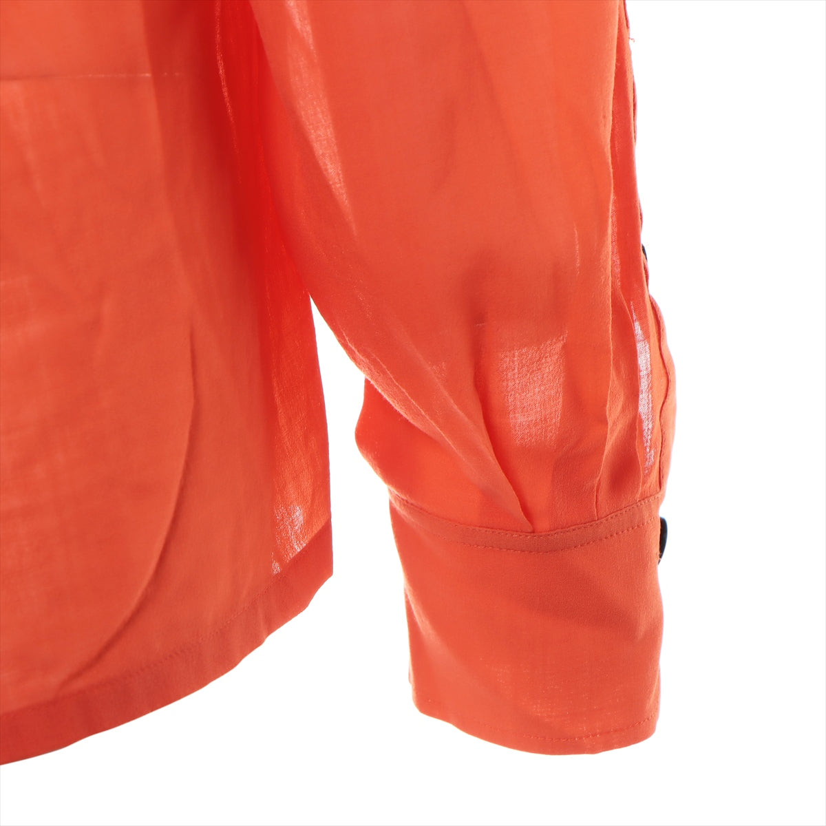 Hermès Wool Blouse 34 Ladies' Orange  Off-the-shoulder pocket design